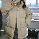 【着回し力抜群】暖かい ストリート系 韓国系 ファッション スウィート 長袖 スタンドネック ジッパー ファスナー アルファベット ノームコア 防寒 綿コート