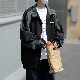 【組み合わせ自由】長袖 ファッション ストリート系 韓国系  春秋 スタンドネック ジッパー 切り替え 配色 ジャケット