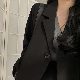 【オフィス通勤向け】長袖 通勤/OL 折襟 シングル ブレスト 無地 ショート丈 ビジネス コート ジャケット スーツ