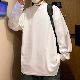 【着回し力抜群】メンズファッション 人気 カジュアル 韓国 通販 安い 長袖 ハイネック プルオーバー 刺繍 アルファベット シンプル ポリエステル Ｔシャツ