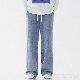 【着回し力抜群】メンズファッション 人気 韓国系 カッコイイ デニム シンプル レギュラーウエスト レギュラー丈 無地 デニムパンツ