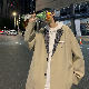  長袖 ファッション ストリート系 韓国系   春秋 折襟 ボタン 金属飾り 無地 ポリエステルスーツ