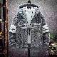【韓国フアッション】メンズ アウター 冬 長袖 シンプル ストリート系 フード付き ジッパー 切り替え アルファベット 配色 ジャケット