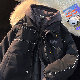 長袖 シンプル ファッション カジュアル 韓国系 一般 一般 フード付き ジッパー 切り替え ボウタイ 配色 防寒ジャケット