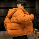  長袖 シンプル ファッション 一般 一般 秋冬 フード付き ジッパー ファスナー 無地 ポリエステル綿コート・ダウンジャケット