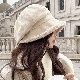 【人気集中アイテム】ファッション 安い レディース 人気 通販 可愛い シルエット 裏起毛 韓国風 無地 ポリエステル 帽子