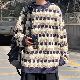  長袖 シンプル ファッション カジュアル ストリート系 韓国系 一般 一般 秋冬 ラウンドネック プルオーバー チェック柄 なし ポリエステルセーター