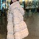  長袖 シンプル ファッション カジュアル 韓国系 一般 一般 スタンドネック フード付き ジッパー シングルブレスト 切り替え 総柄 低身長 大きめのサイズ感 休日綿コート
