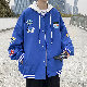 長袖ファッションカジュアルレトロストリート系韓国系一般一般春秋フード付きボタン切り替え刺繍プリントプリントボタンポリエステルジャケット