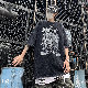 ヴィンテージTシャツ【ins超人気】Tシャツ メンズファッション 人気 カッコイイ ストリート系 ラウンドネック プルオーバー プリント 五分袖 夏
