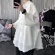 【おしゃれ度高め】メンズファッション 人気 カッコイイ 韓国 ストリート系 長袖 シンプル 折り襟 シングルブレスト 無地 トランスペアレント ボタンシャツ