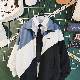 【韓国風ファッション】アウター メンズ  ジャージトラックジャケット 切り替え カジュアル 配色 長袖 秋 折り襟 春 ジャケット