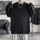 春ファッション【好感度UP】メンズファッション 人気 カッコイイ 韓国 ストリート系 Tシャツ メンズ長袖 ラウンドネック プルオーバー 無地 コットン シンプル Tシャツ