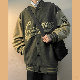  長袖 ファッション カジュアル レトロ ストリート系 韓国系 一般 一般 春 秋 スタンドネック ボタン 刺繍 プリント アルファベット 配色 ボタン ポリエステルジャケット
