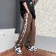 韓国 ファッションストリート 系 メンズ シンプル ファッション カジュアル レトロ ストリート系 定番 韓国系 プリント レギュラーウエスト ロング丈 アルファベットカジュアルパンツ