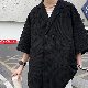 韓国 ファッションストリート 系 メンズ 七分袖 ファッション カジュアル 一般 一般 折り襟 ダブルブレスト 無地 ボタンスーツ