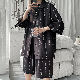 韓国ファッション オシャレ 服 春夏 折り襟 ボタン アルファベット ボタン コットン ファッション モード系 カジュアル メンズセットアップ