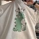【好感度UP】Tシャツ  ペアルック 韓国ファッション ラウンドネック プルオーバー プリント 配色 五分袖 夏服