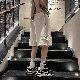  シンプル ファッション カジュアル ストリート系 韓国ファッション オシャレ 服 春 服 夏 服 ストラップ レギュラーウエスト 無地 バーミューダ（5分丈） ポリエステル メンズショートパンツ