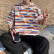Tシャツ・POLOシャツラウンドネックアルファベットプルオーバーなしカジュアル夏 服その他シンプルファッショントレンド定番モード系韓国系一般ボーダー