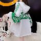 ジャケット韓国ファッション オシャレ 服ファッションカジュアルポリエステル長袖ランタンスリーブフード付きジッパープリントアルファベット配色