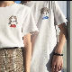 【ペアルック カップル】Ｔシャツ ファッション 人気 カッコイイ ストリート系 韓国 ラウンドネック プルオーバー キュート
