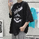 Tシャツ・POLOシャツ 春 服 アルファベット ラウンドネック シンプル 半袖 プリント 韓国ファッション オシャレ 服 プリント 夏 服 一般 プルオーバー 一般 ポリエステル