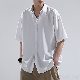 カーディガンシンプルカジュアル韓国ファッション オシャレ 服七分袖長袖折襟シングルブレストボタン無地