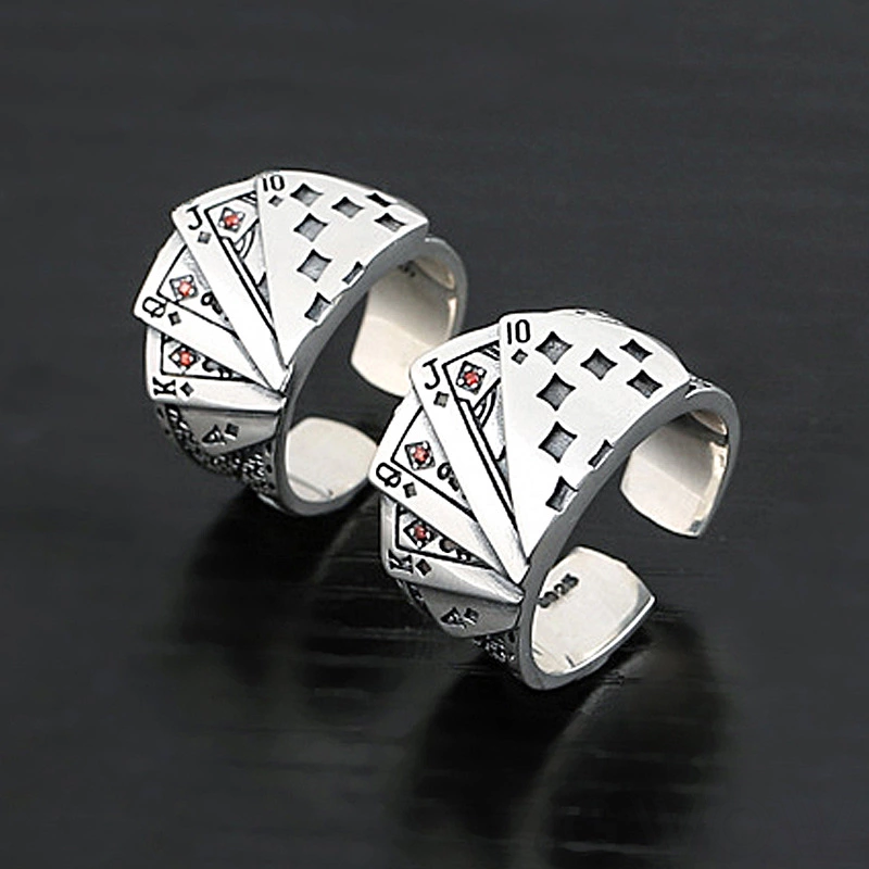 【特別デザイン】アクセサリー 韓国ファッション オシャレ レトロ 不規則形 チタン鋼 指輪