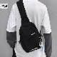 ショルダーバッグ韓国ファッション オシャレ 服ホワイトブラックブルーファスナーボディバッグアルファベットカジュアルなしM