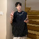 Tシャツ・POLOシャツ シンプル スポーツ 韓国ファッション オシャレ 服 夏 服 メンズ ポリエステル ノースリーブ 一般 一般 ラウンドネック プルオーバー ダメージ加工 無地