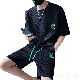 セットアップ 韓国ファッション オシャレ 服 夏 服 メンズ ラウンドネック プルオーバー なし 無地 ポリエステル カジュアル モード系