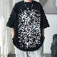 Tシャツ・POLOシャツ シンプル 韓国ファッション オシャレ 服 夏 服 ポリエステル 半袖 一般 一般 ラウンドネック プルオーバー なし プリント