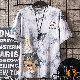 Tシャツ・POLOシャツプルオーバープリント一般絞り染めプリント韓国ファッション オシャレ 服ファッション夏 服ラウンドネックカジュアルメンズ一般半袖動物柄コットン