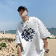 【おしゃれ度高め】Tシャツ シンプル カジュアル ストリート系 韓国ファッション オシャレ 春夏 半袖 ラウンドネック プルオーバー アルファベット プリント