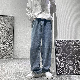 【買わなきゃ損！】2点特売 Tシャツ+デニムパンツ セットアップ 韓国ファッション オシャレ 服夏 ラウンドネック ファスナー アルファベット デニム ファッション トレンド ストリート系 アメカジ系