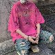 ヴィンテージTシャツ【人気上昇中 】Tシャツ カジュアル ストリート系 韓国ファッション オシャレ 夏 メンズ コットン 五分袖 ラウンドネック プルオーバー アルファベット 数字柄