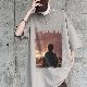 Tシャツ・POLOシャツ ストリート系 韓国ファッション オシャレ 服 ファッション レトロ ポリエステル 半袖 一般 ラウンドネック プリント