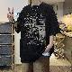 Tシャツ・POLOシャツ 夏 服 メンズ 一般 ラウンドネック プルオーバー プリント アルファベット プリント コットン トレンド ストリート系