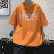 Tシャツ・POLOシャツ 夏 服 メンズ 一般 ラウンドネック プルオーバー プリント アルファベット プリント ポリエステル トレンド 韓国系
