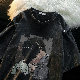 Tシャツ・POLOシャツ 韓国ファッション オシャレ 服 ファッション カジュアル レトロ ストリート系 夏 服 メンズ 合成繊維 半袖 ノースリーブ 一般 ラウンドネック 切り替え プリント ボタン アルファベット