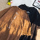 Tシャツ・POLOシャツ ストリート系 韓国ファッション オシャレ 服 ファッション カジュアル レトロ 夏 服 メンズ 合成繊維 半袖 一般 ラウンドネック 透かし編み ダメージ加工 配色