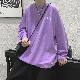 シャツ 韓国ファッション オシャレ 服 メンズ 長袖 一般 ラウンドネック プルオーバー なし 無地 ポリエステル カジュアル ストリート系 シンプル