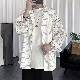 シャツ ファッション カジュアル 韓国ファッション オシャレ 服 春 服 秋  服 ポリエステル 長袖 一般 一般 折り襟 シングルブレスト ボタン ストライプ柄