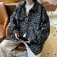 カーディガン シンプル ファッション カジュアル 韓国ファッション オシャレ 服 ナチュラル 秋  服 メンズ ポリエステル 長袖 一般 一般 折り襟 シングルブレスト ボタン チェック柄