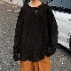 シャツ 無地 ポリエステル プルオーバー 一般 なし ストリート系 秋  服 シンプル ラウンドネック 韓国ファッション オシャレ 服 カジュアル メンズ 長袖