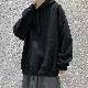 パーカー・トレーナーシンプルカジュアルストリート系韓国ファッション オシャレ 服メンズポリエステル長袖一般一般フード付きプルオーバーなし無地