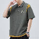 Tシャツ・POLOシャツ ファッション カジュアル 韓国ファッション オシャレ 服 夏 服 コットン ポリエステル 五分袖 一般 折り襟 切り替え レイヤード / 重ね着風 配色
