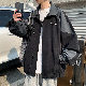 ジャケット長袖秋  服ジッパーカジュアルファッション春 服配色スタンドネック切り替え韓国ファッション オシャレ 服ポリエステルストリート系一般