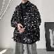 ジャケットポリエステル春秋韓国ファッション オシャレ 服長袖チェック柄切り替え一般折り襟シングルブレストカジュアル一般メンズ